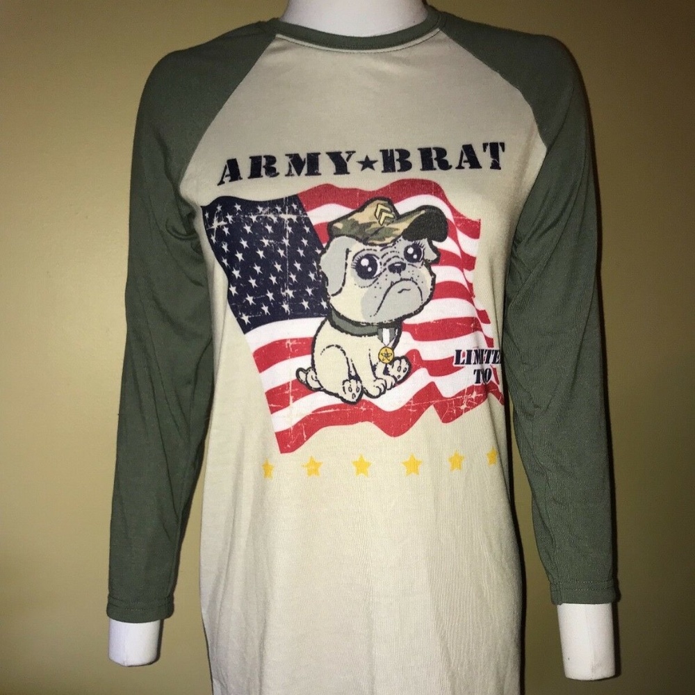 Patriotic PUG USA Flag Dog Lounge Night Gown Sleep Shirt  NEW NWT